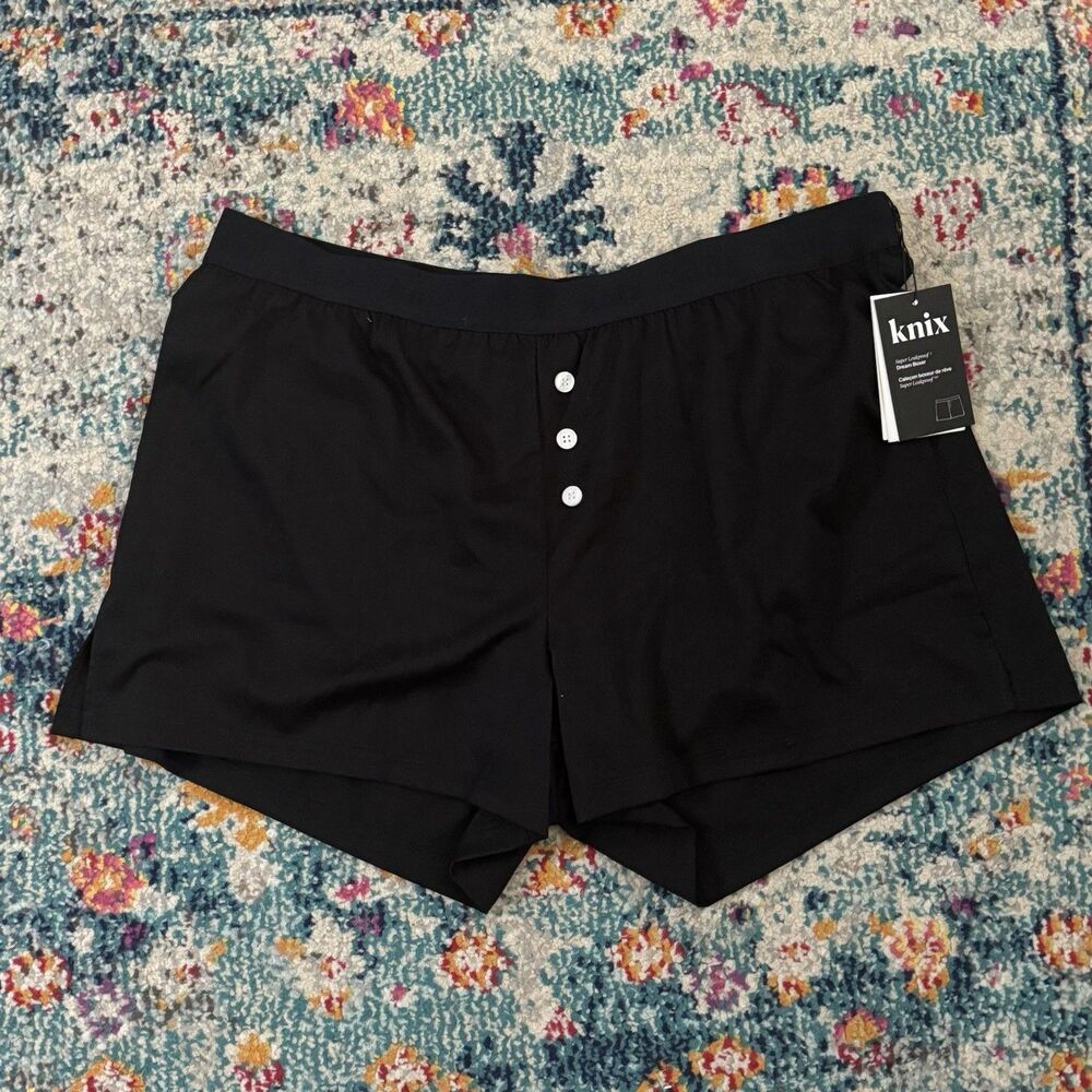NEW Knix Super Leakproof Dream Boxer Period Sleep Shorts Black Size Large